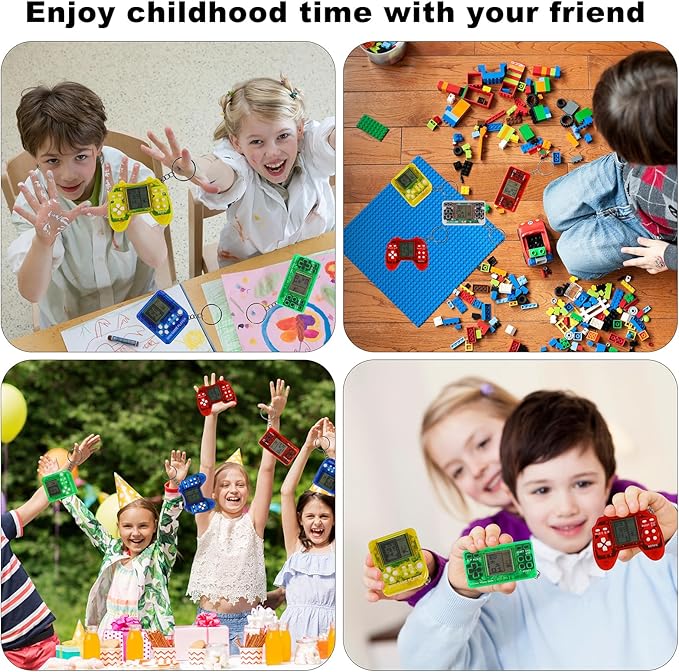 12Pcs Video Game Party Favors, Mini Game Keychain Arcade Party Favors for Kids,Birthday Supplies Gaming Classroom Prizes for Boys and Girls