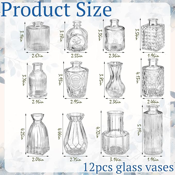 36 Pcs Spring Flowers Centerpiece for Tables Artificial Wildflowers Fake Flowers in Vase Small Floral Arrangement with Vases for Spring Wedding Baby Shower Party