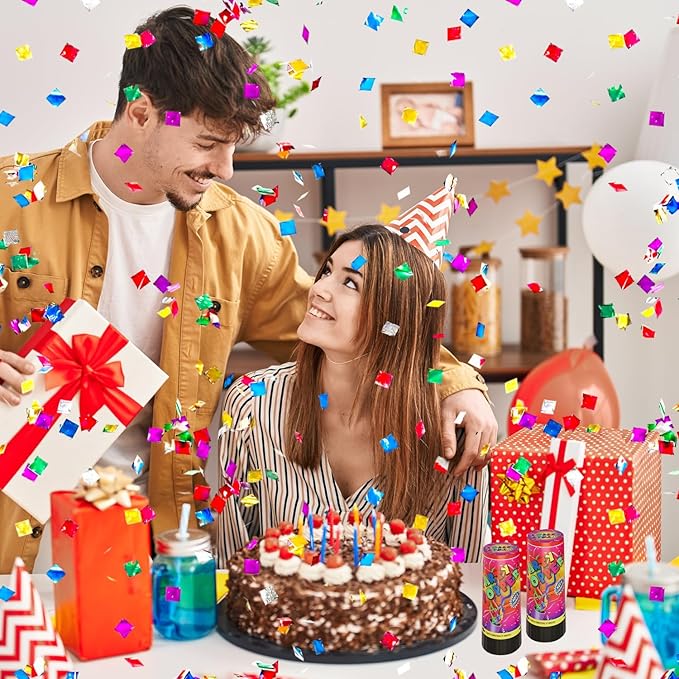Mini Confetti Cannons 24 Pack Colorful Party Poppers Perfect for Weddings, Birthdays, Graduations, Baby Showers & Holiday Celebrations Fun & Vibrant Party Decorations