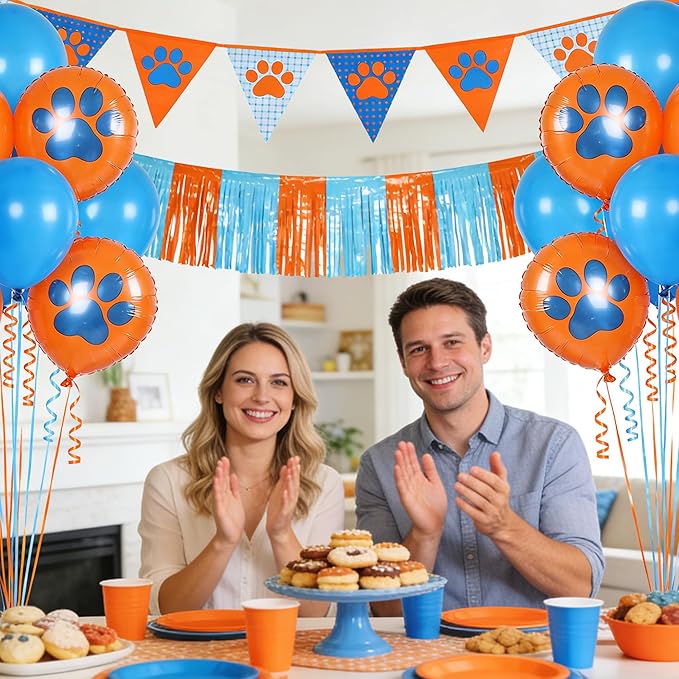 TONIFUL 500 Yards Curling Ribbon-Balloon Ribbon-Balloon String for Art&Craft Decor,Gift Wrapping,Ribbons and Bows for Christmas New Year Birthday Gifts Graduation Supplies (Light Blue Orange)