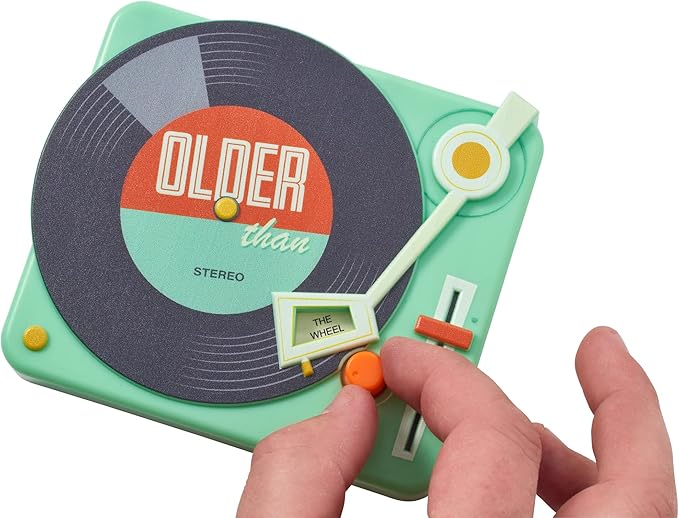 DecoSet® Older Than Record Player Cake Topper, Retro Cake Decoration For Birthday Or Retirement Celebration, Food Safe