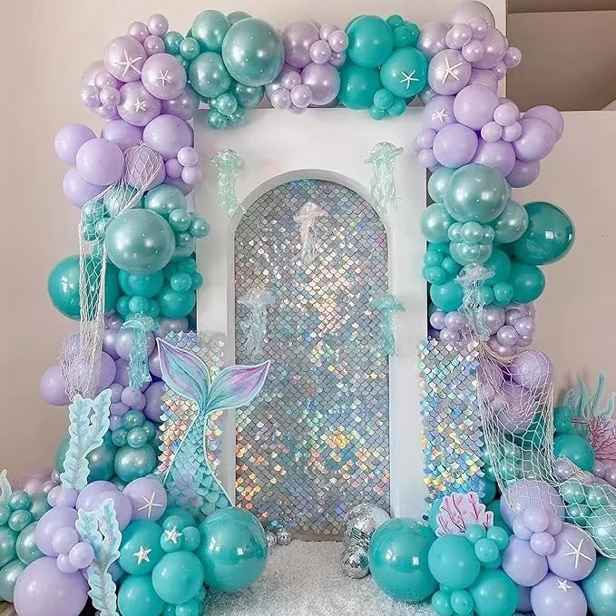 Voircoloria 90pack Pastel Purple Balloons Different Size 18/12/10/5 Inch Pastel Purple Balloon Garland Arch Kit for Graduation, Wedding, Birthday, Baby Shower, Anniversary, New Year Party Decorations