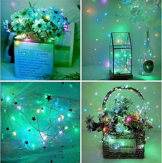 Niumowa LED Fairy Lights Battery -9 Pack 2M/20 LEDs Mini Fairy Lights with Battery,LED Lighting Battery Operated Decoration for Bottle,Christmas Tree Wedding Balcony Party Decoration