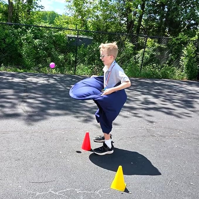 Granny Pants Yard Game Set, Oversized Giant Pants Outdoor Party Game with Bouncy Balls & Air Pump, Ultimate Backyard Games for Family Reunion, Carnival & Friends Gathering