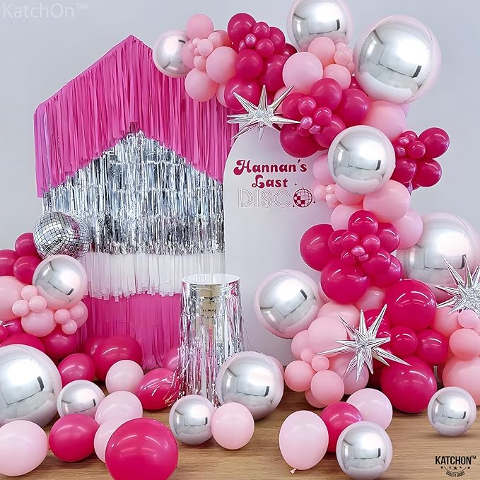 KatchOn, Metallic Silver Balloons - 22 Inch Pack of 14 | 4D Round Foil Balloons for Silver Party Decorations | Graduation Balloon for Birthday, Disco Party Decorations, Graduation Decorations 2026