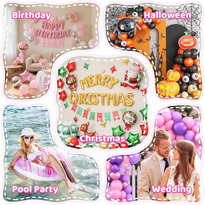 3 in 1 Balloon Pump Electric,Balloon Pump,Electric Air Pump,Quick-Fill Inflator/Deflator Pumps for Party Decoration Balloon, Pool, Floats, Air Mattress Bed, Swimming Ring
