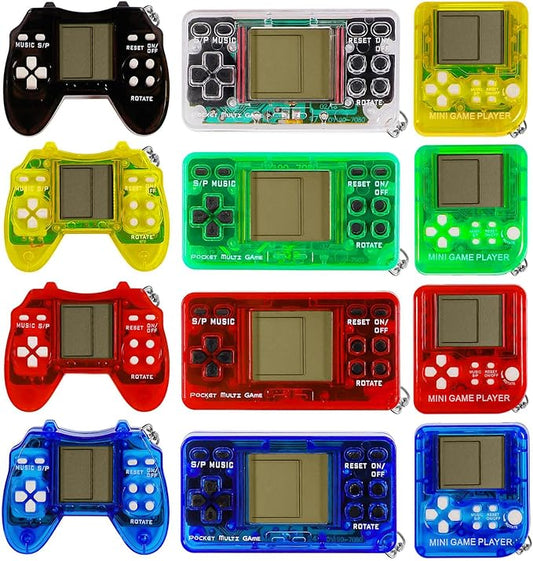12Pcs Video Game Party Favors, Mini Game Keychain Arcade Party Favors for Kids,Birthday Supplies Gaming Classroom Prizes for Boys and Girls