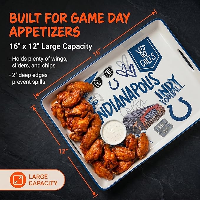 NFL Loco Fan Large Serving Tray w/Handles