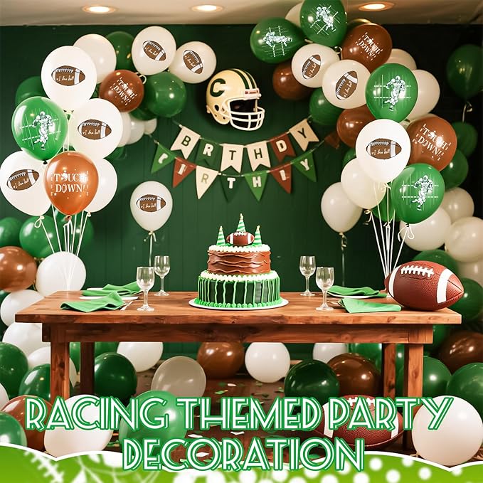 15PCS Football Balloon Football's Party Decorations Football Latex Balloons Rugby Balloons for Touchdown Sports Theme Football Party Supplies Birthday Party Decorations