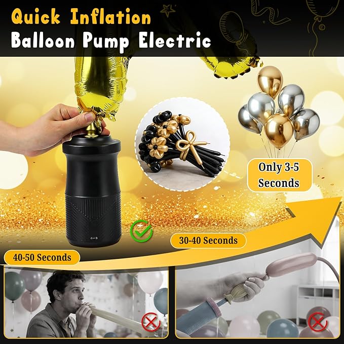Ball Pump Balloon Pumps Electric, Balloon Pump Portable Long Animal Balloon Pump, Electric Blower Machine Inflator Basketball Pump 260 Balloon Pump for Party/Wedding/Birthday Decorations