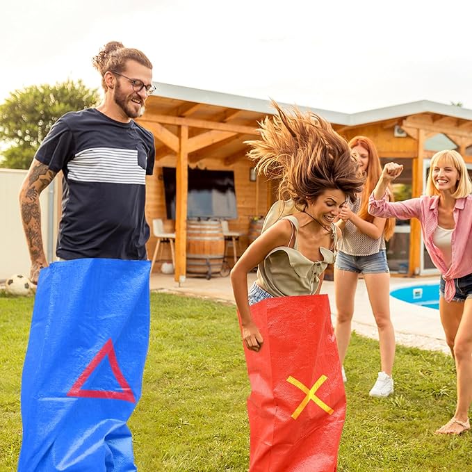 Potato Sack Race Bags, Easter Sack Race Bags for Adults and Kids Outdoor Games Backyard Games Party Birthday Games Carnival Field Day Lawn Family Reunion Games