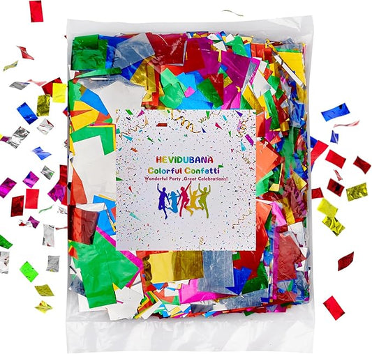 200g Metallic Glitter Confetti Papers - Flame Retardant Foil Colored Paper Great for Birthday Party,Concerts,Celebrations,Weddings,Graduation Ceremonies (0.45lb)