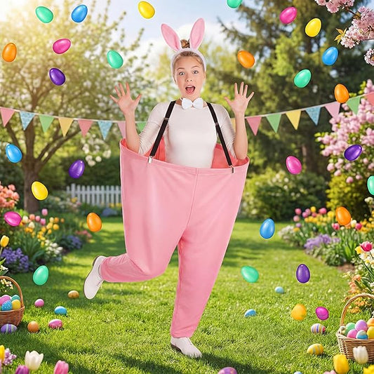 Vinsot Granny Pants Toss Game for Easter, Funny Yard Game for Adults, Outdoor Party Activity with Colorful Eggs