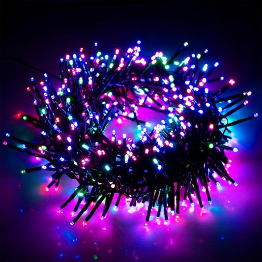 EcoNour 29.5 Ft 720 LED Cluster Twinkle Lights for Easter Decorations, 8 Modes String Lights for Decoration with Timer and Memory Function, Multicolor Sparkle Lights for Magical Home & Outdoor