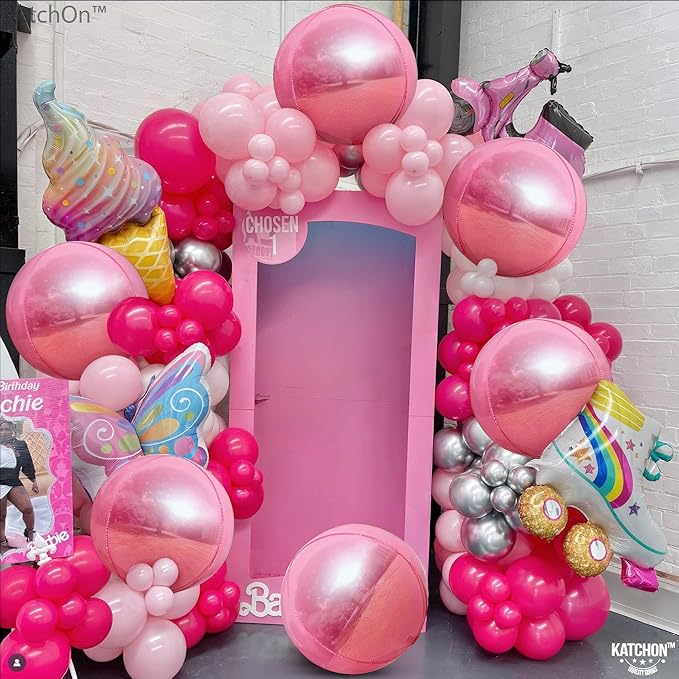 KatchOn, Pink Balloons - 22 Inch, Pack of 12 | Metallic Pink Balloons, Foil Balloon for Pink Party Decorations, Mothers Day Decorations Mothers Day Balloons Bridal Shower, Gender Reveal Birthday Party