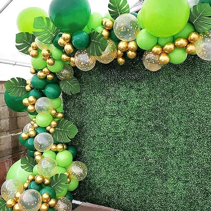 Awenztech 120pcs Green Balloon Arch Kit, 18 12 10 5 inch Green Latex Balloons Different Sizes Balloon Garland for Birthday Baby Shower Tropical Party Decorations