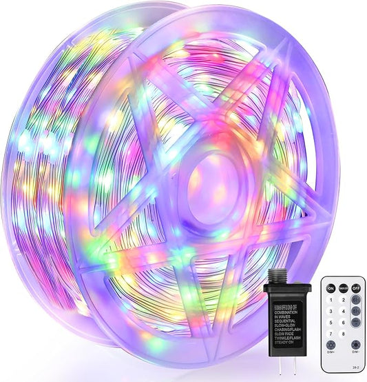 OGORI 200FT 800LED Fairy Lights Outdoor, Multicolor Fairy String Lights 8 Modes Remote & Timer, IP67 Waterproof Fairy Tree Lights for Bedroom, Wedding, DIY, Centerpiece, Christmas Decorations