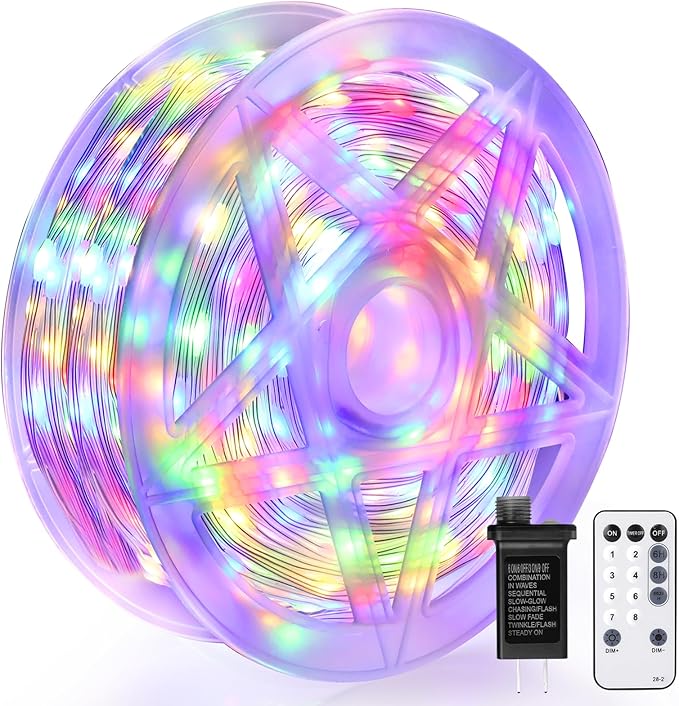 OGORI 328FT 1200LED Fairy Lights Outdoor, Multicolor Fairy String Lights 8 Modes Remote & Timer, IP67 Waterproof Fairy Tree Lights for Bedroom, Wedding, DIY, Centerpiece, Christmas Decorations