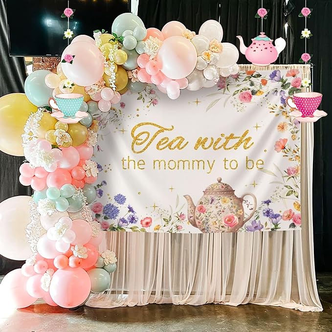 LaVenty Tea Party Decorations Baby Is Brewing Decorations Tea Party Baby Shower Decoration Lets Partea Baby Shower Tea Time Parties Supplies