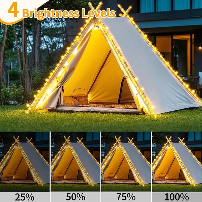 Fairy Lights Plug in, 60M 500LED Fairy Lights 12 Mode Flowing Christmas Light String Outdoor Waterproof Party Garden Threshold Decorative Lights (Warm)