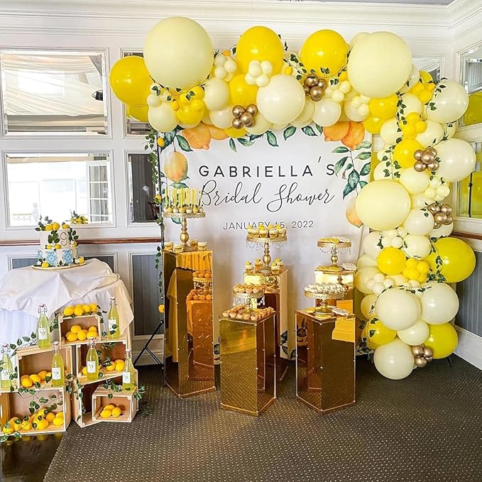 Yellow Balloons Kit, 65Pcs Light yellow Balloon, 12in Pastel Lemon Yellow Latex Balloons for Birthday Wedding Baby Shower Bride Sunflower Theme Party Decoration