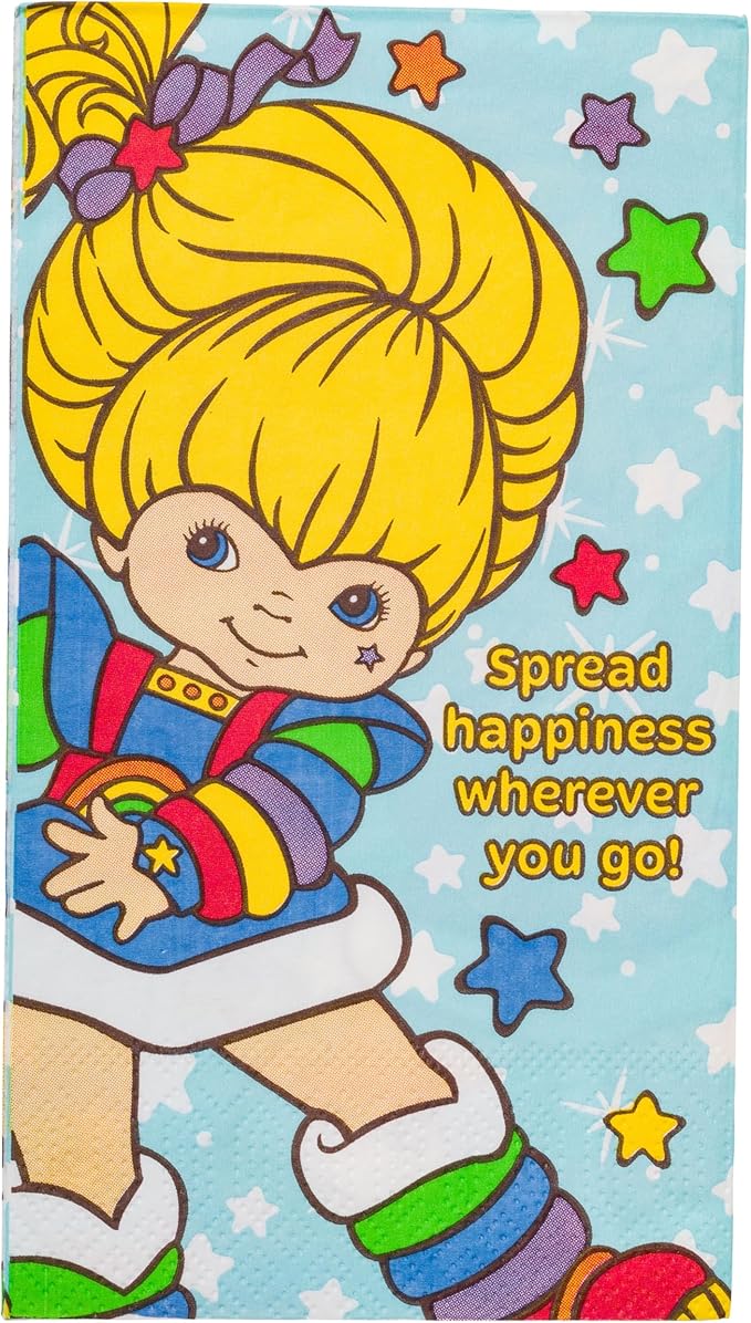 Silver Buffalo Rainbow Brite Spread Happiness Wherever You Go 32 Pack Party Paper Napkins