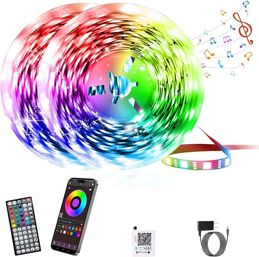 Led Lights for Bedroom 190FT Music Sync Color Changing Led Strip Lights with Remote and App Control, RGB Led Light Strip DIY Led Lights for Room, Christmas, Home Decor, Gaming Accessories (2*95FT)