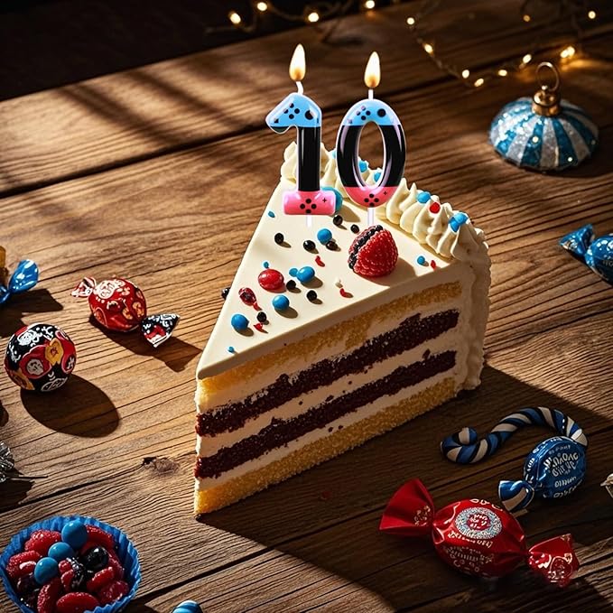 Gaming Candle,Level 13 Number Birthday Cake Candles,13 Birthday Decorations for Boys,13th Birthday Candle Gamepad Birthday Candles,Video Game Controller Themed Birthday Party Supplies (Number 13)