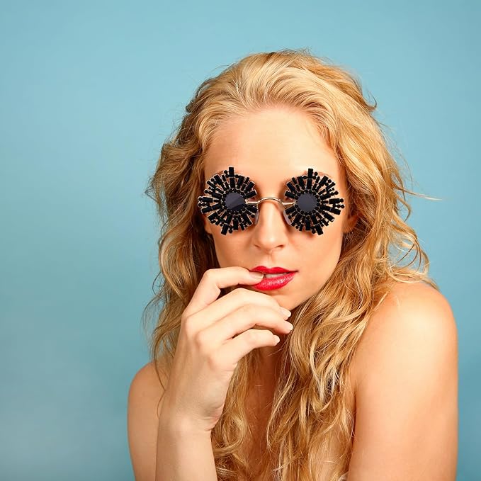 Mixed Color Party Y2K Cute Crazy Fun Rhinestone Decorative Sunglasses