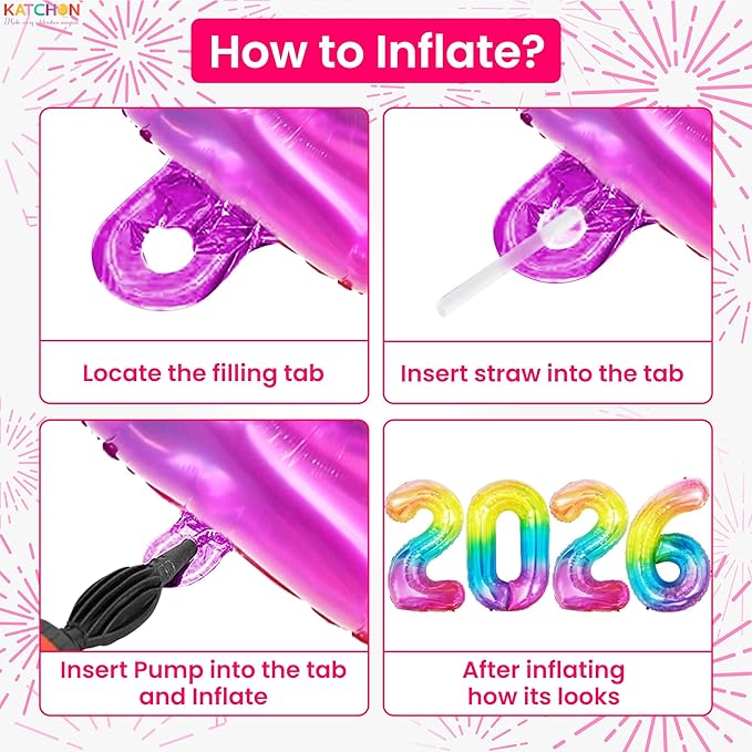 Rainbow 2026 Balloons 42 Inch, Rainbow Graduation Decorations 2026, Foil Number 2026 Graduation Balloons Class of 2026 Decorations | Graduation Party Decorations | Prom Decorations 2026, Katchon