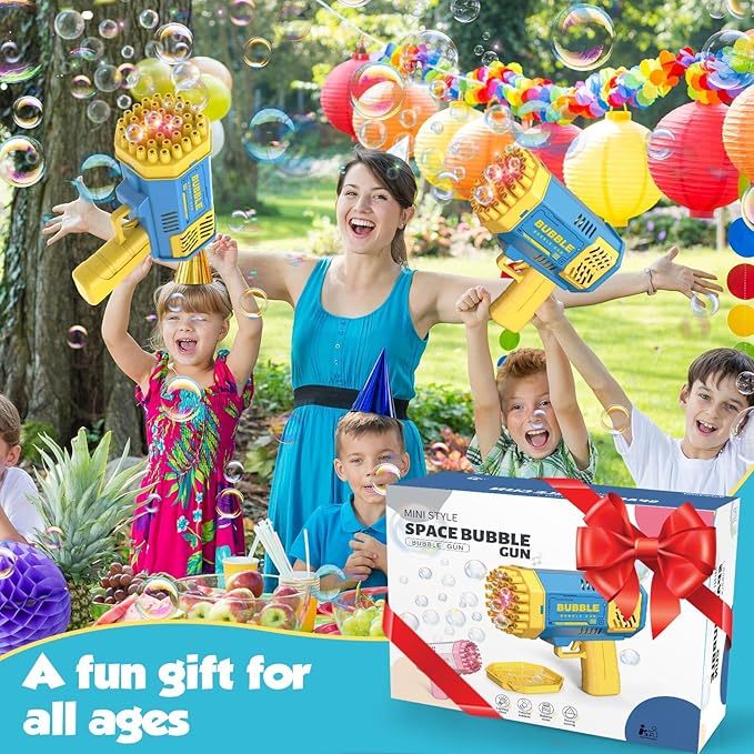 JONEG Toys for 3-8 Year Old Boys Girls: Bubble Machine for Kids with Bubble Solution, Gifts for 3 4 5 6 7 8 Years Old Boy Birthday Toy for Kid Toddlers Ages 4-6 Outdoor Wedding Bubbles Blower Maker