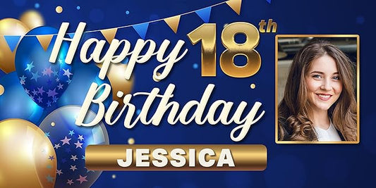 Custom Celebration Sign by DOT4DOT - Personalized for Happy Birthday Banner, Kids, Wedding, Parties, Grand Opening, Graduation, Congratulations (Celebration 14, 3x6)