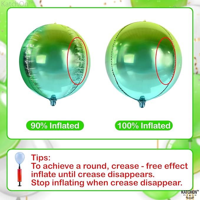 KatchOn, Green Balloons - 22 Inch, Pack of 6 | Green Foil Balloons for Green Graduation Decorations 2026, Jungle Party Decor | Dinosaur Party Balloons for Tropical Party Decorations, Birthday Decor