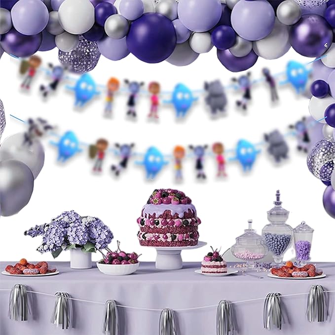 Vamprina Garland Decoration – Cute Vampire Fantasy Theme Hanging Garland for Birthday Celebration Setup, Wall and Backdrop Display, Party Room Styling, Photo Area Decoration, and Spooky.