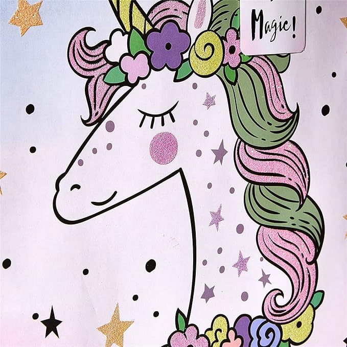Bobobag 13" Large Gift Bag with Tissue Paper for Girls happy Birthday gift bags (Unicorn)