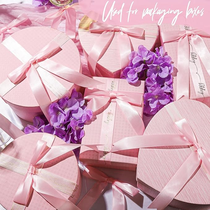 YGDZ Pink Bows 30PCS, Satin Ribbon Bow 5x7'', Large Twist Tie Bows for Gift Wrapping, Balloons, for Party, Cake, Craft, Baby Shower, Valentines Day Decoration
