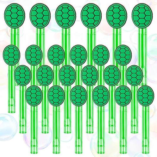 Jenaai 24 Pcs Tortoise Shell Bubble Wands Turtle Shell Bubbles Party Favors for Summer Activity Cartoon Birthday Gifts Carnival Goody Bag Stuffers Wedding Supplies