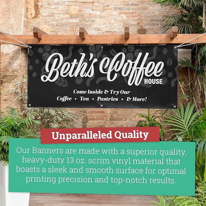 CustomForMe Personalized Vinyl Banner – Vinyl Printed Customizable Banner for Indoor and Outdoor Use (3'x3')