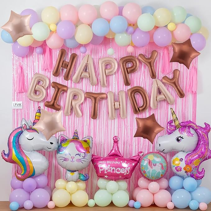 CANREVEL Happy Birthday Banner 13pcs 16 Inch Mylar Foil Letters with 6pcs Star Balloons Birthday Party Decorations for Kids and Adults - 3D Caramel chocolate