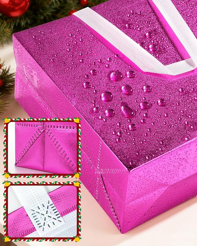 Lzerking Gift Bags with Handles 30 Pack 13x5x11in Includes Tissue Paper Colorful Reusable Gift Bags for Parties, Birthdays, Weddings, Holidays