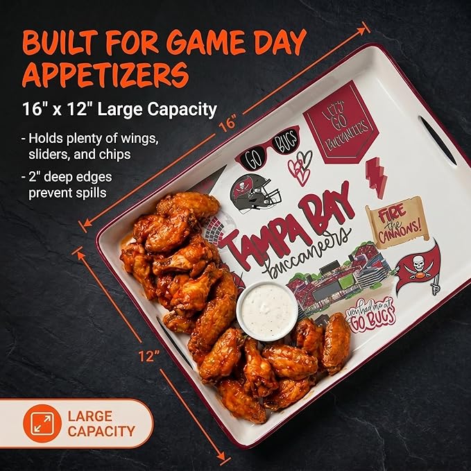 NFL Loco Fan Large Serving Tray w/Handles