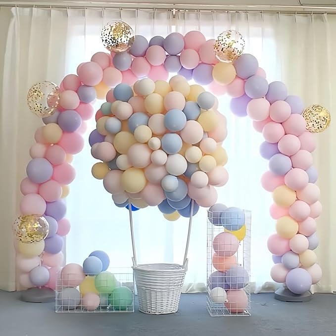 Voircoloria Balloon Arch Kit with Balloon Pump Electric, Improved Balloon Arch Stand with Base for Birthday Gender Reveal Baby Shower Balloons Party Decorations