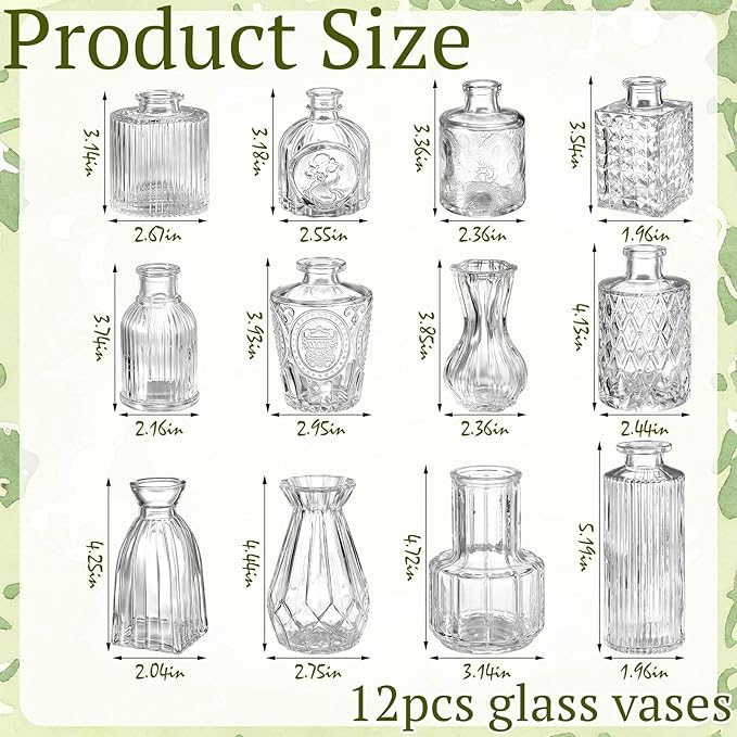 36 Pcs Artificial Flowers Table Centerpiece with Vases Spring Colorful Wildflower Centerpieces Silk Flower Arrangement for Wedding Baby Shower Table Centerpieces Party(Fresh Color)