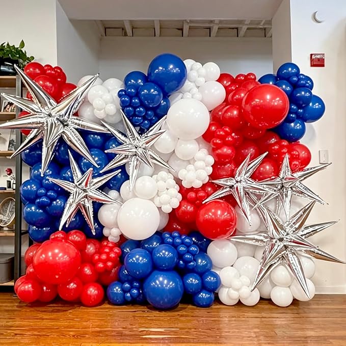 Red White and Blue Balloons,60Pcs Red and Blue Balloons,12in 4th of July Balloon for 4th of July Independence Day USA Party Birthday Party Decorations