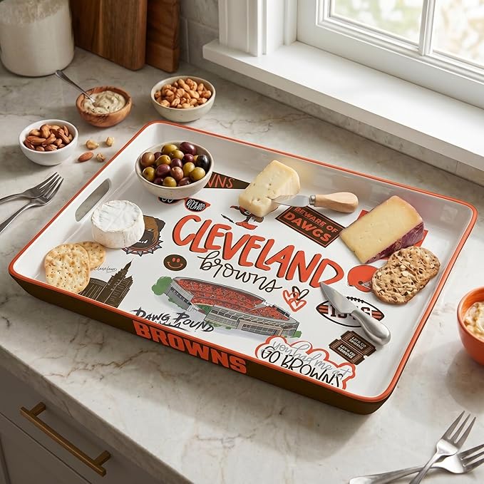 NFL Loco Fan Large Serving Tray w/Handles