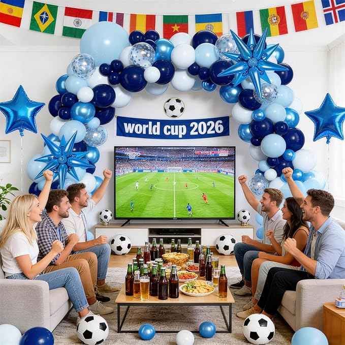KARLURE Blue Balloons Arch Kit, Different Shades Navy Blue Balloons for Blue Graduation Decorations 2026 Grad Class Memorial Day Baby Shower Boy Men Birthday World Cup Party Decorations