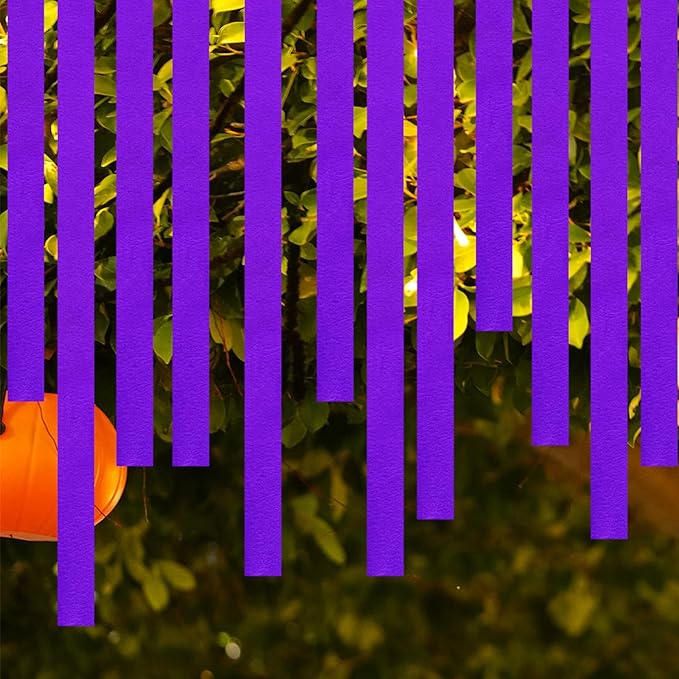 jiebor Purple Streamers Halloween Streamers Crepe Paper 492 Ft 6 Rolls for Halloween Party Wedding Birthday Home Office Door Wall Decorations Flower Making