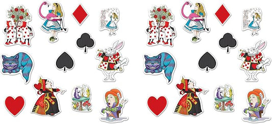 Beistle , 24 Piece Alice in Wonderland Cutouts, 6" to 12", Multicolor