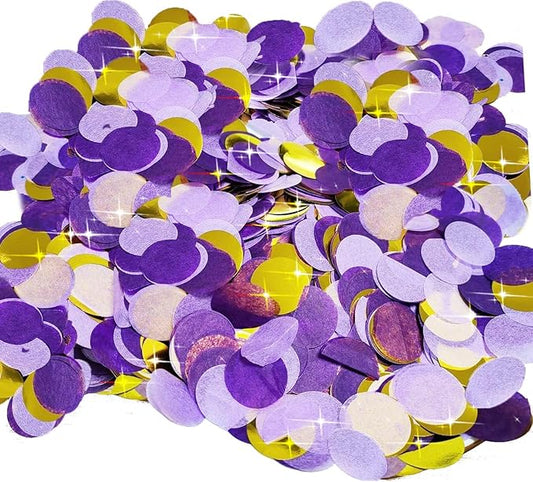Purple Gold Confetti/Purple Gold Party Table Decorations/Eid Mubarak/Purple Birthday Decorations/NYU Graduation Party Decorations 2026