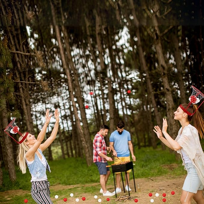 Arrowbash Outdoor Lawn Carnival Games Shaking Balls Game Kit Head Hoop Basketball Party Spoon and Egg Race Games Party for Indoor Outdoor Easter Favors Gifts Toys